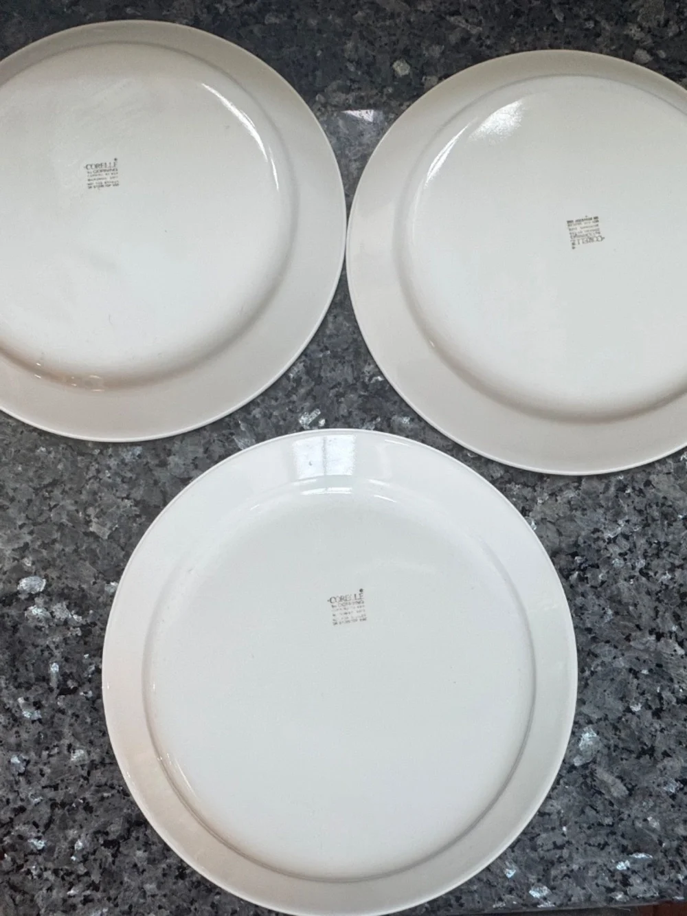 Vintage Corelle by Corning PEACH FLORAL 10 1/4” Dinner Plates Set of 3